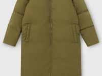 Утепленное пальто oversize с капюшоном