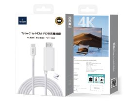 Кабель WIWU Type-C/HDMI 4K 1.8m (Wi-PS001) (белый)