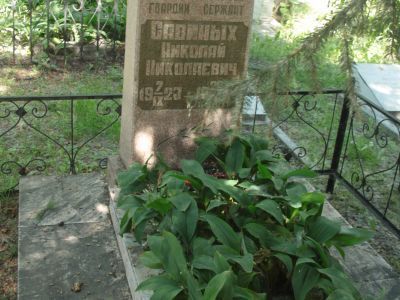 Могила Героя Советского Союза  Николая Николаевича Савиных