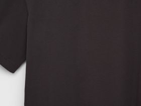 Футболка из плотного хлопка с контрастными деталями, Коричневый