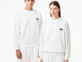 Флисовый свитшот Lacoste унисекс