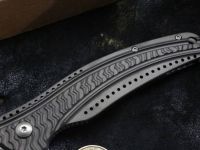 Складной нож CRKT Ripple Grey Combo, сталь Acuto 440, рукоять нержавеющая сталь 420J2