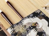 Футляр для кистей "Журавль и хризантема"