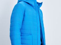 Утепленная стеганая куртка с воротником-стойкой