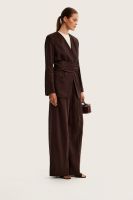 Брюки изо льна со складками
