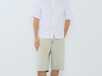 Рубашка из ткани оксфорд с коротким рукавом, Белый