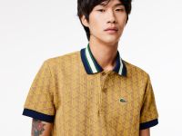 Мужское поло Lacoste классического кроя с монограммой