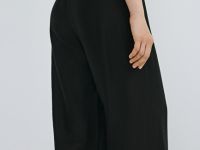 Брюки из полупрозрачной ткани, Черный