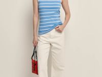 Майка приталенного силуэта в полоску