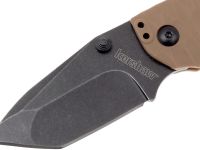Нож складной Shuffle II - KERSHAW 8750TTANBW, сталь 8Cr13MoV c покрытием BlackWash™, рукоять термопластик GFN коричневого цвета