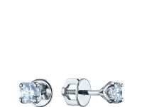 Пусеты из белого золота с бриллиантами э4001пс01163100