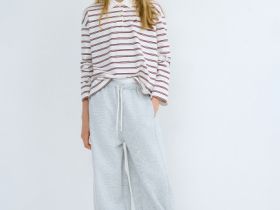 Трикотажные брюки для девочек, Серый