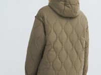 Удлинённая куртка с капюшоном, Желтый