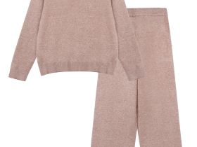 Комплект трикотажный для девочек: джемпер, брюки