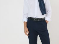 Классические брюки Slim fit, Синий