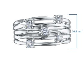 Классическое кольцо из белого золота э4712кц04210653_white
