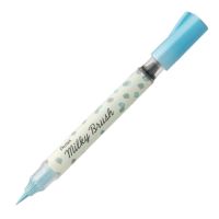 Маркер-кисть Pentel "Milky" с кнопкой подкачки чернил XGFH в блистере 1-10 мм кисть, голубой пастель
