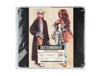 Набор карандашей акварельные Sketchmarker "Мода", 24 цвета, жестяной пенал