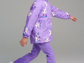 Куртка текстильная с полиуретановым покрытием для девочек (ветровка)