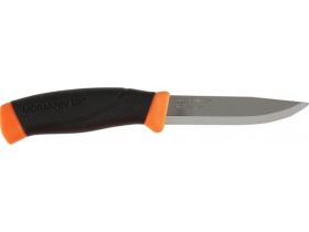 Нож с фиксированным лезвием Morakniv Companion F серрейтор, сталь Sandvik 12С27, рукоять резина/пластик