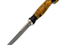 Нож Пират, сталь M390, рукоять кап клена/композит