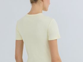 Футболка в рубчик, Желтый