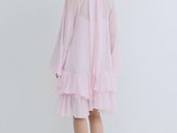 Платье мини с рюшами, Розовый