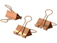 Зажимы для бумаг Berlingo 19 мм, 10 шт, цветные, ПВХ упак., европодвес, розовое золото