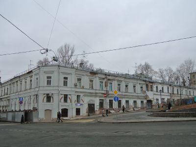 Ночлежный дом Е.П.Ярошенко с трактиром «Каторга» на площади Хитрова рынка (в основе главный дом городской усадьбы Боборыкиных с палатами конец XVII в. – XVIII в.), 1830-1860 гг.