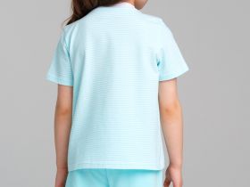 Комплект трикотажный для девочек: фуфайка (футболка), шорты