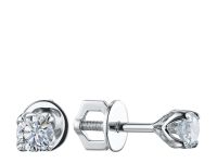 Пусеты из белого золота с бриллиантами э4001пс01163100