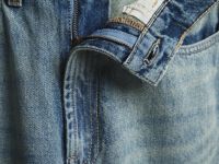 Джинсы со средней посадкой, Голубой