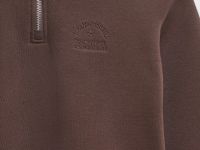 Свитшот с воротником-стойкой на молнии для мальчиков, Коричневый