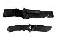 Нож для выживания с огнивом и точилкой Ganzo G8012, черный