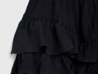 Шорты из ткани с жатым эффектом для девочек, Черный