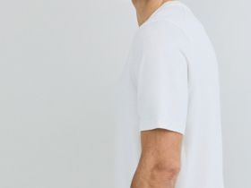 Вязаная футболка из пряжи с вискозой, Белый