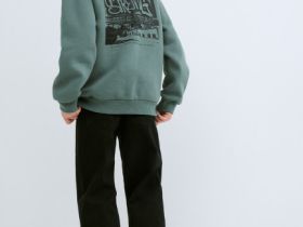 Худи с принтом для мальчиков, Голубой