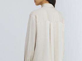 Сатиновая блузка из вискозы, Бежевый