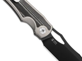 Складной нож Kizer Allure, сталь S45VN, рукоять титан/микарта, серый