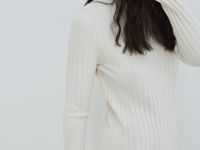 Расклёшенное платье в рубчик, Бежевый