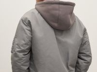 Утепленная куртка-бомбер с капюшоном