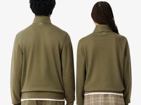 Свитшот Lacoste унисекс с застежкой-молнией с высоким воротом