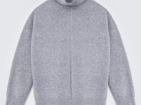 Свитер свободного силуэта с воротником-стойкой