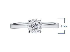 Кольцо из белого золота с бриллиантами э4001кц10153800