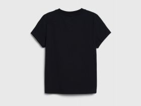 Футболка с принтом для девочек, Черный