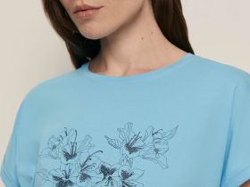 Футболка свободного силуэта с принтом