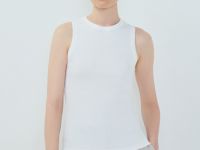 Базовая майка в рубчик, Белый