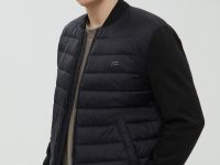 Утепленная куртка с трикотажными рукавами