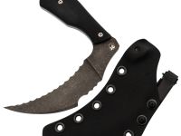 Нож Barmaley Knives Грим BW серрейтор, сталь AUS-10Co, рукоять G10, черный