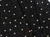 Митенки со стразами для девочек, Черный